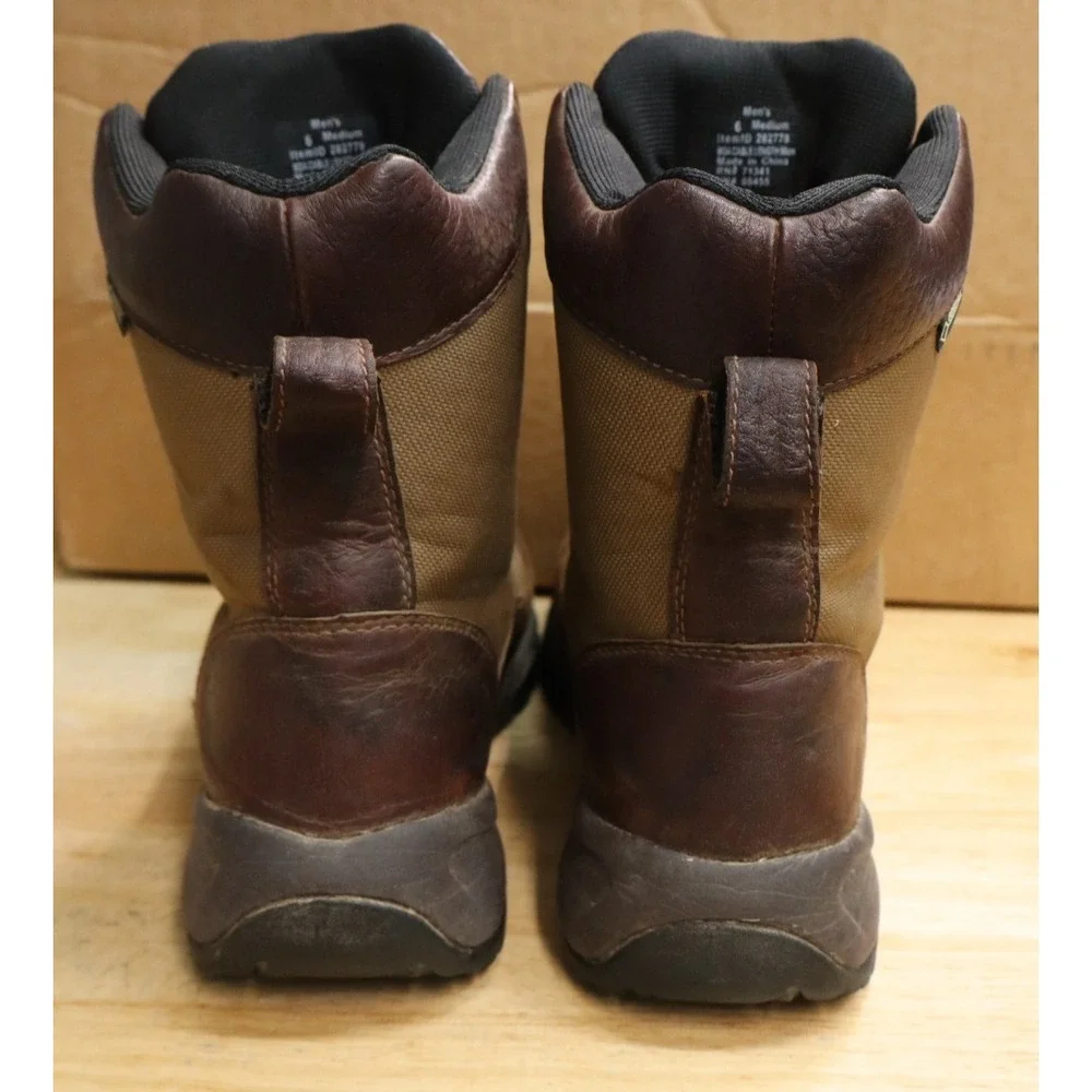 LL Bean BOA Technical Mens Brown Leather Waterproof Hunting Boots GoreTex Size 6